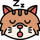 external sleeping-cat-emoji-tulpahn-outline-color-tulpahn icon