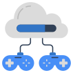 external Cloud-Gaming-gaming-vectorslab-flat-vectorslab-2 icon