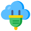 external Cloud-Plug-cloud-and-web-vectorslab-flat-vectorslab icon