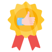 external Feedback-Badge-seo-and-marketing-vectorslab-flat-vectorslab icon