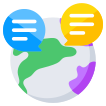 external Global-Chatting-business-presentations-and-meetings-vectorslab-flat-vectorslab icon