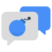 external Infected-Chat-ai-security-and-security-vectorslab-flat-vectorslab-2 icon