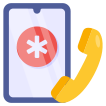 external Medical-Call-medical-and-health-care-vectorslab-flat-vectorslab icon