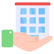 external Offering-Property-real-estate-vectorslab-flat-vectorslab icon