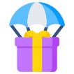 external Parachute-Gift-Delivery-e-commerce-vectorslab-flat-vectorslab icon