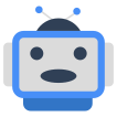 external Talk-Bot-education-and-science-vectorslab-flat-vectorslab icon