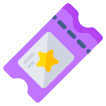 external Ticket-sports-vectorslab-flat-vectorslab icon