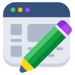 external Web-Article-Writing-design-tools-vectorslab-flat-vectorslab icon