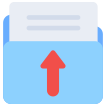 external uploading-files-and-folders-vectorslab-flat-vectorslab icon