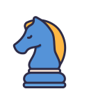 external knight-chess-victoruler-linear-colour-victoruler icon