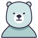 external polar-bear-animal-squad-victoruler-linear-colour-victoruler icon