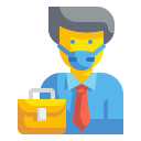 external businessman-new-normal-wanicon-flat-wanicon icon