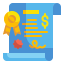 external certificate-currency-wanicon-flat-wanicon icon