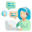 external chat-online-learning-wanicon-flat-wanicon icon