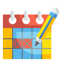 external date-calendar-and-dates-wanicon-flat-wanicon icon