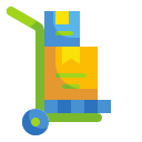 external hand-truck-logistics-wanicon-flat-wanicon icon