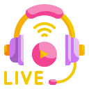 external headphone-live-and-streaming-wanicon-flat-wanicon icon