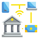 external online-banking-internet-of-things-wanicon-flat-wanicon icon