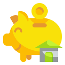 external piggy-bank-real-estate-wanicon-flat-wanicon icon