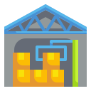 external warehouse-building-wanicon-flat-wanicon icon