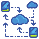 external transfer-cloud-technology-wanicon-lineal-color-wanicon icon