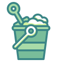 external bucket-tropical-wanicon-two-tone-wanicon icon