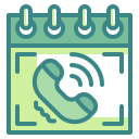 external call-calendar-and-dates-wanicon-two-tone-wanicon icon