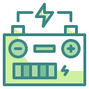 external car-battery-innovative-renewable-energy-wanicon-two-tone-wanicon icon