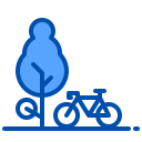 external bicycle-green-power-energy-xnimrodx-blue-xnimrodx icon