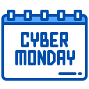 external calendar-cyber-monday-xnimrodx-blue-xnimrodx-3 icon