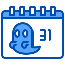 external calendar-halloween-xnimrodx-blue-xnimrodx icon