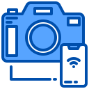 external camera-internet-of-things-xnimrodx-blue-xnimrodx icon