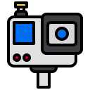 external action-camera-adventure-and-camping-xnimrodx-lineal-color-xnimrodx icon