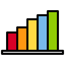 external bar-chart-infographic-and-chart-xnimrodx-lineal-color-xnimrodx icon