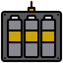 external battery-charge-electronics-xnimrodx-lineal-color-xnimrodx icon