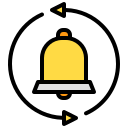 external bell-time-management-xnimrodx-lineal-color-xnimrodx icon