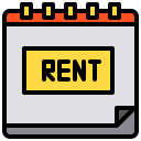 external calendar-rental-property-xnimrodx-lineal-color-xnimrodx icon