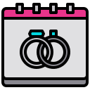 external calendar-wedding-xnimrodx-lineal-color-xnimrodx icon