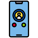 external call-discussion-xnimrodx-lineal-color-xnimrodx icon