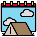 external camping-calendar-xnimrodx-lineal-color-xnimrodx icon