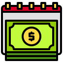 external cash-calendar-xnimrodx-lineal-color-xnimrodx icon