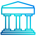 external bank-town-xnimrodx-lineal-gradient-xnimrodx icon