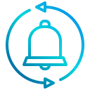 external bell-time-management-xnimrodx-lineal-gradient-xnimrodx icon