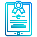 external certificate-elearning-xnimrodx-lineal-gradient-xnimrodx icon