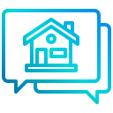 external conversation-real-estate-xnimrodx-lineal-gradient-xnimrodx icon