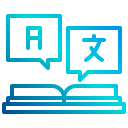 external dictionary-translation-and-language-xnimrodx-lineal-gradient-xnimrodx icon