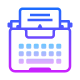 typewriter with-paper icon