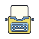 typewriter with-paper icon