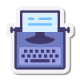 typewriter with-paper icon